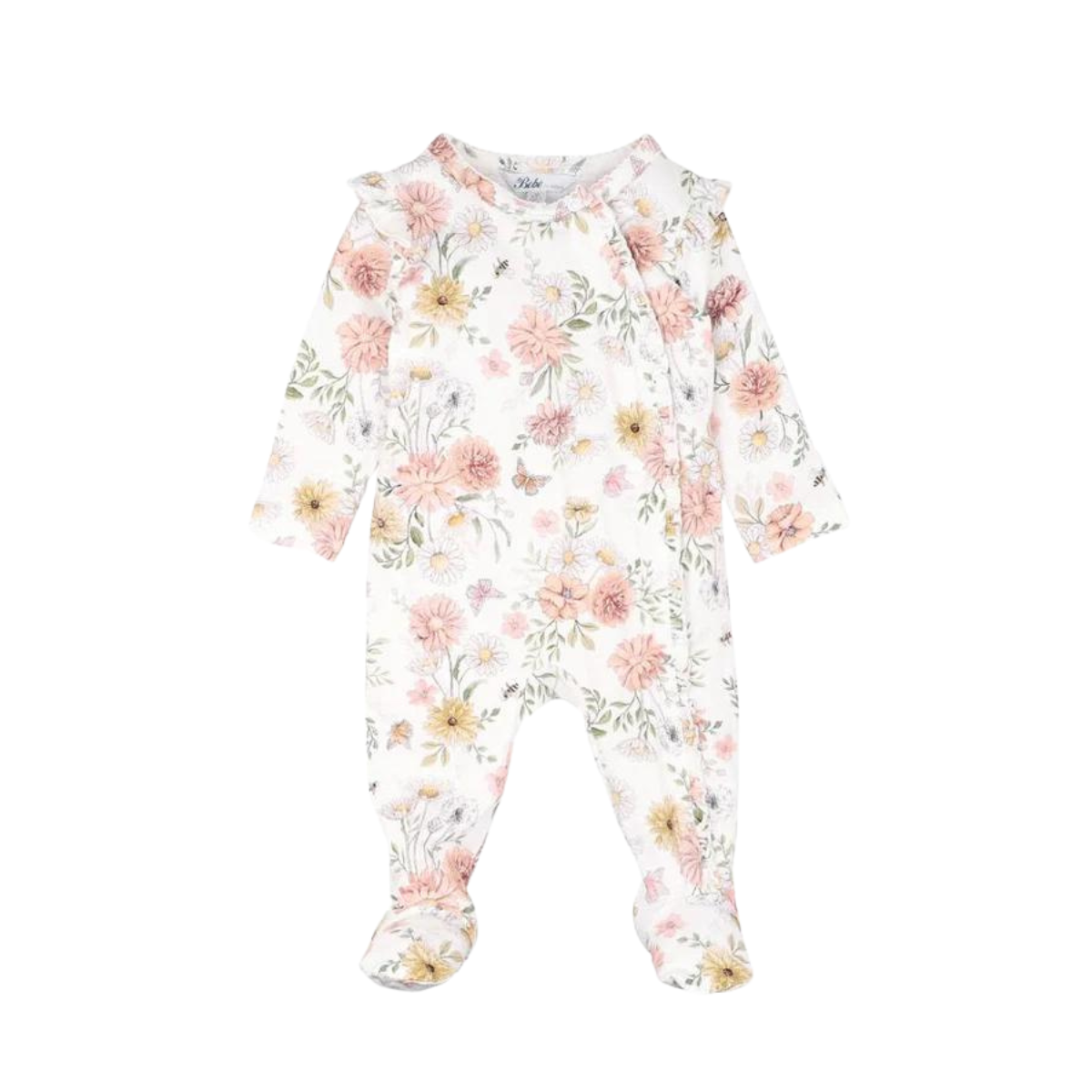 Lara Print Long Sleeve Zip Onesie