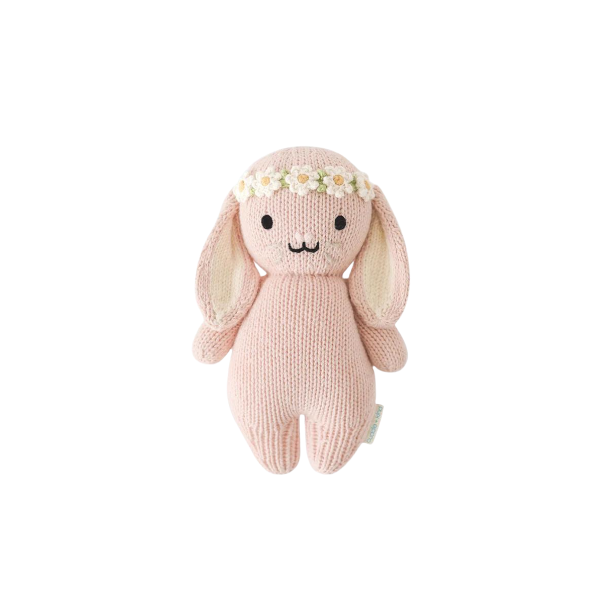 Baby bunny in rose with ivory floral