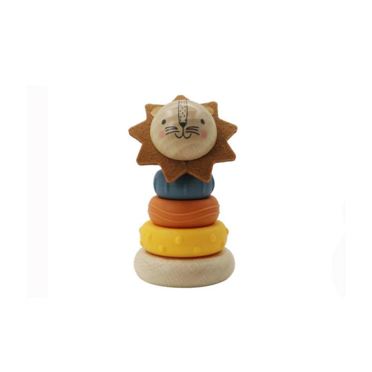 Wooden Stack Animal Rings - Lion