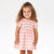 Shirred Dress - Blush Check