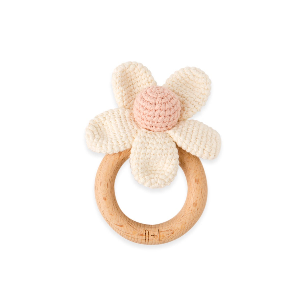 Crochet Daisy Rattle-Pink