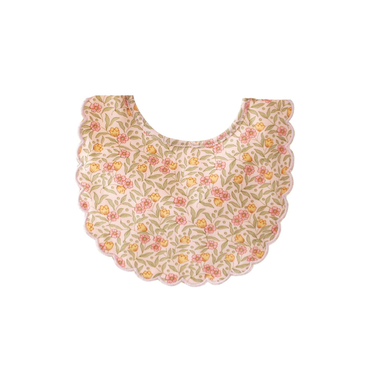 Scallop Edge Bib - Blossom Lily Pink