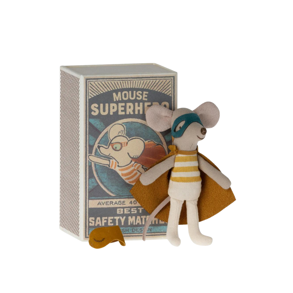 Maileg - Super Hero Mouse in Matchbox