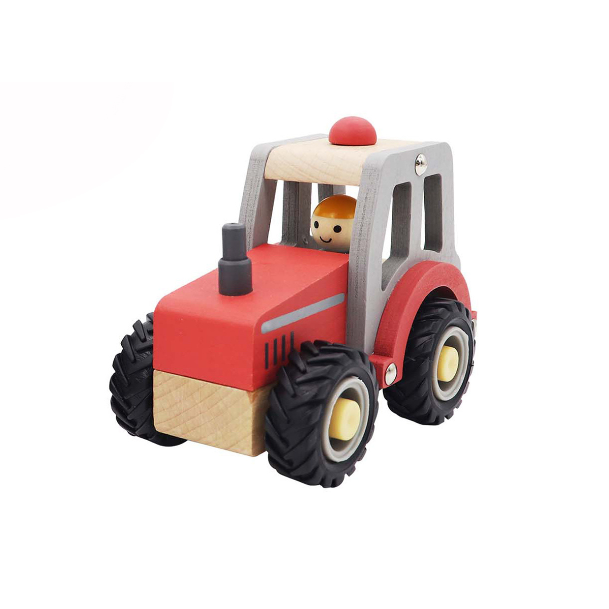 Wooden Tractor Red