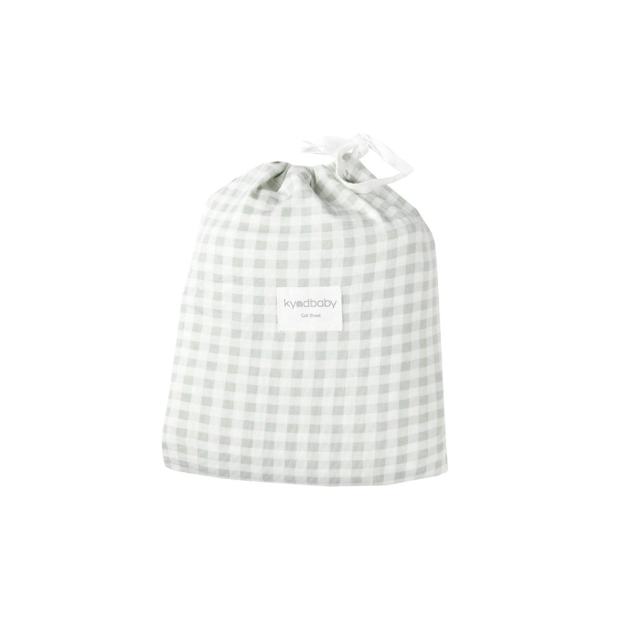 Fitted Cot Sheet - Sage Gingham