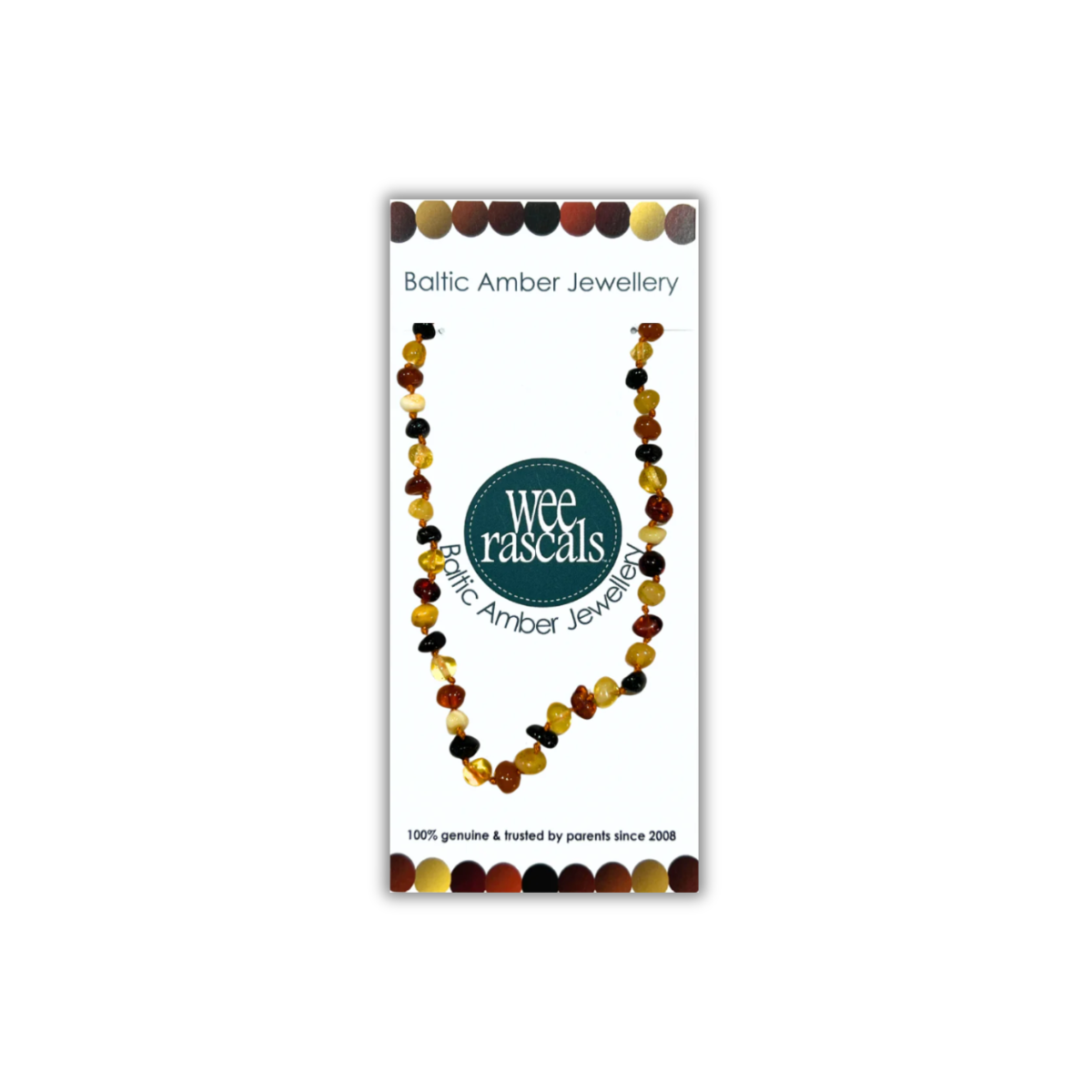 Amber Beads Infant Necklace 33cm - Multi