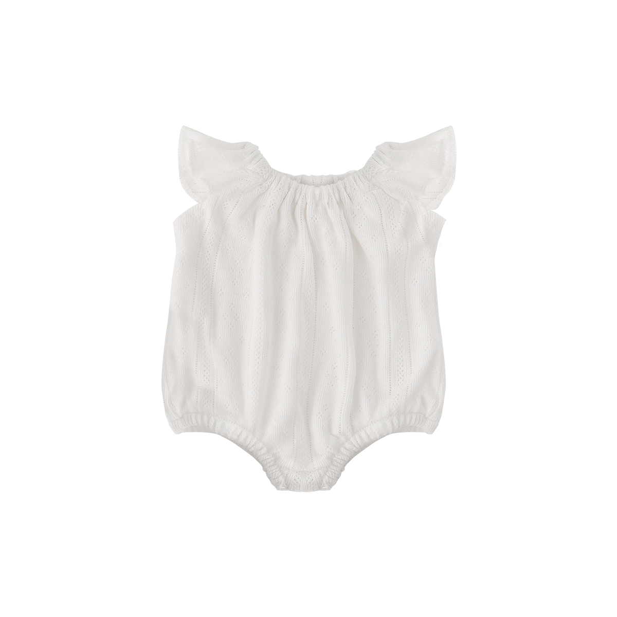 Doll Clothing - Pointelle Romper - Ivory