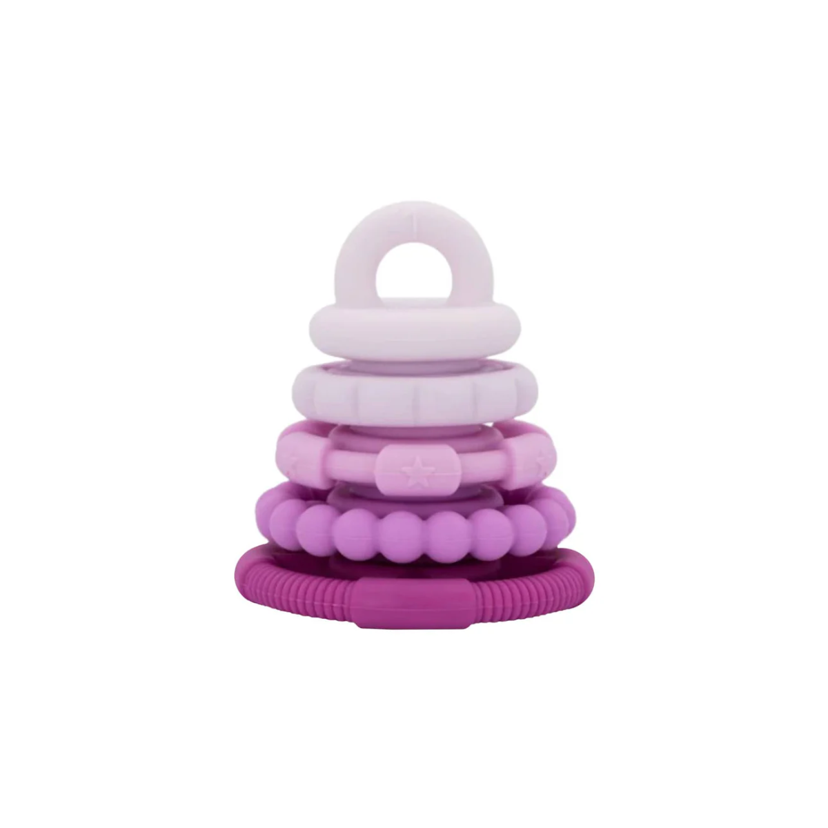 Jellystone Rainbow Stacker and Teether Toy - Raspberry Ombre