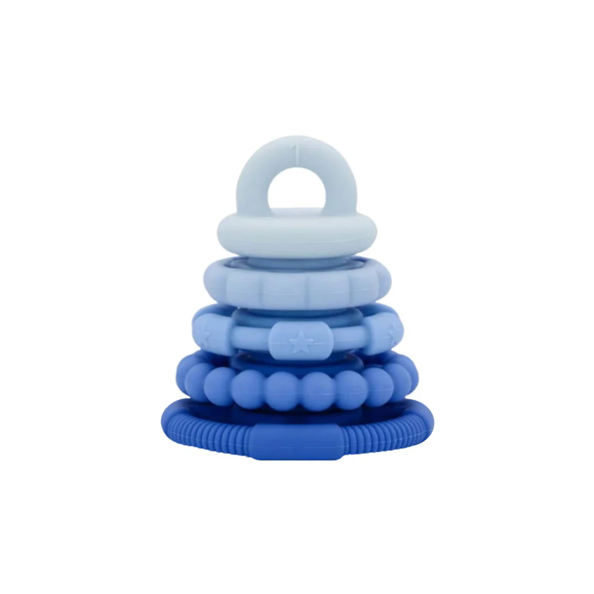 Jellystone Rainbow Stacker and Teether Toy - Blueberry Ombre