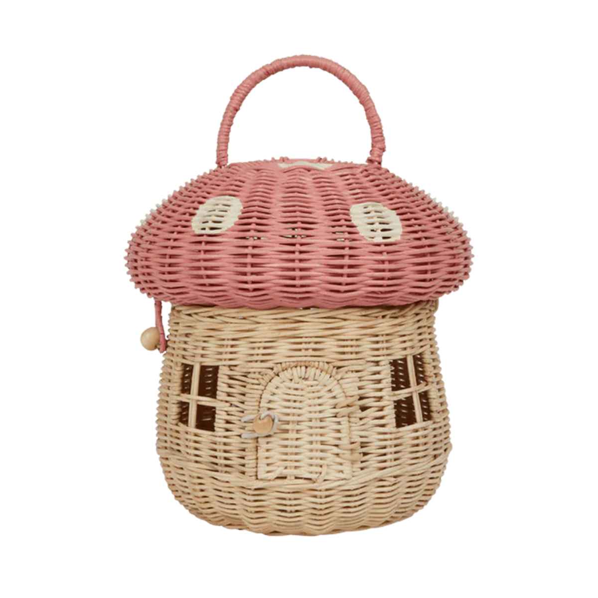 Rattan Mushroom Basket - Musk