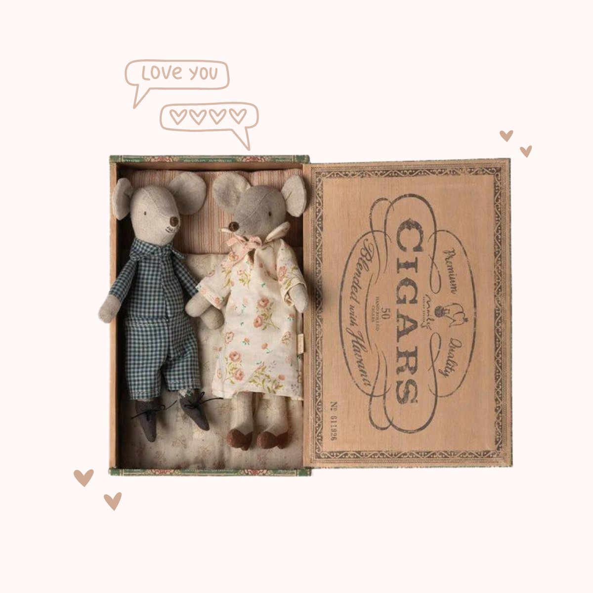 Maileg - Grandma And Grandpa Mice in Box