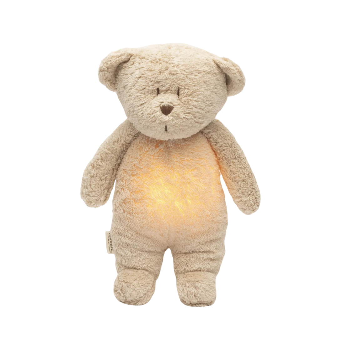 Moonie Organic Humming Bear with Lamp - Sand