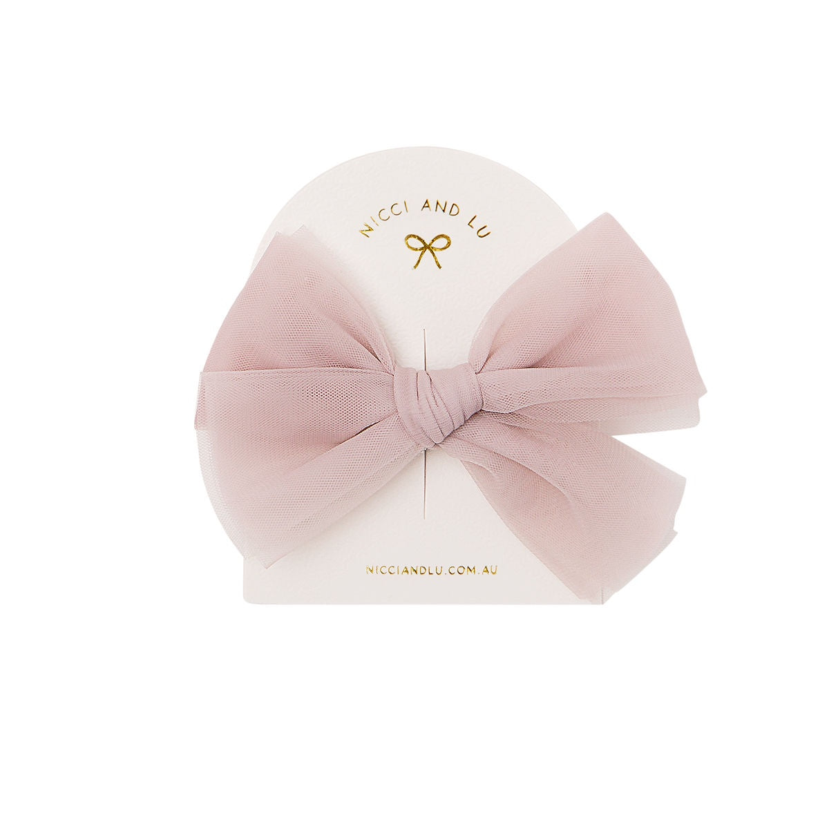 Tulle Bow Clip-Mauve