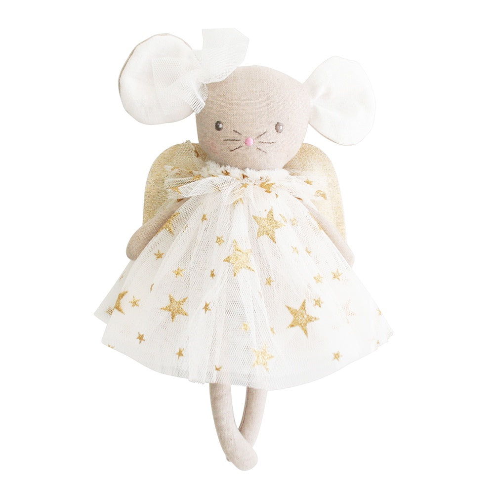 Mini Angel Mouse - Ivory Gold Star