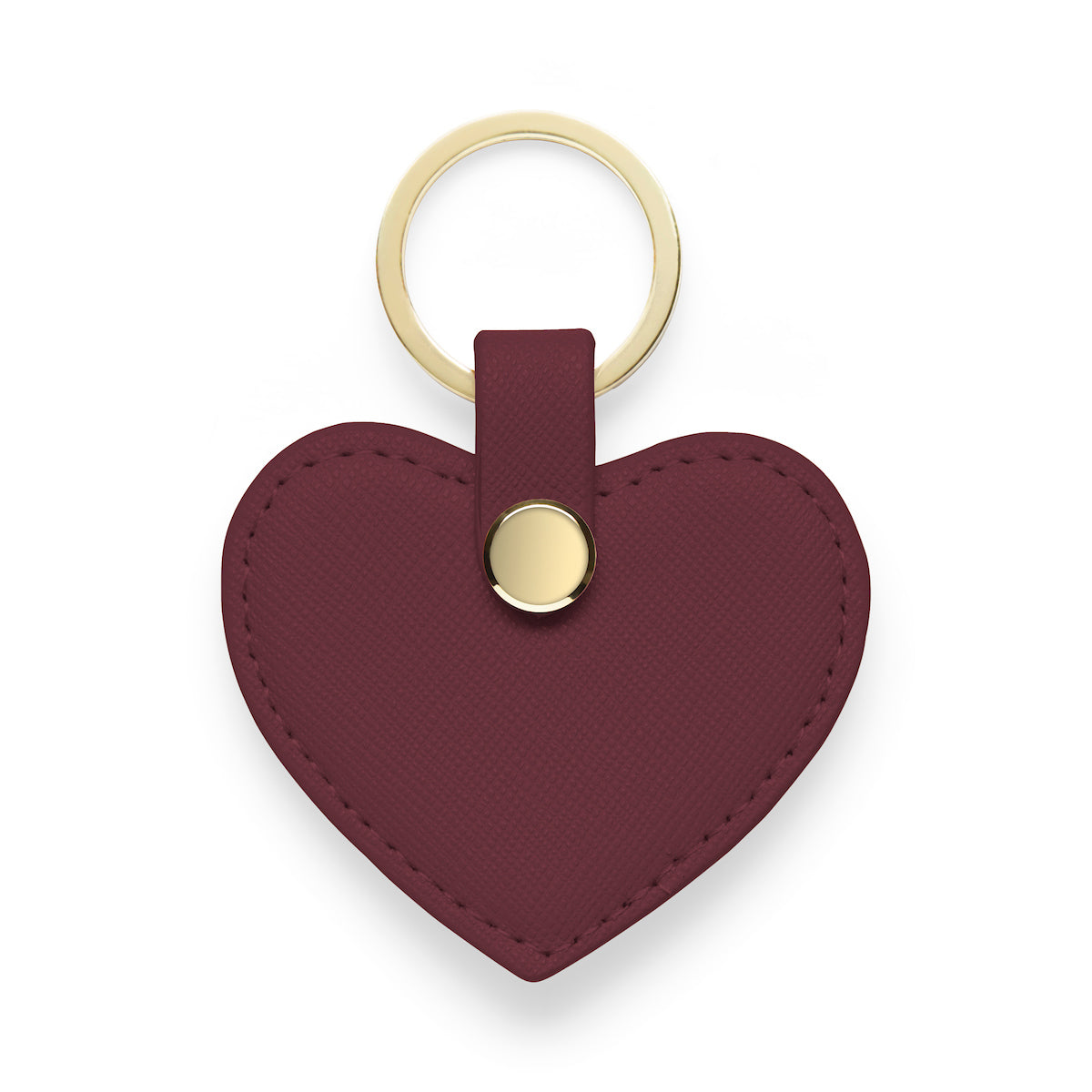 Heart Keyring - Burgandy