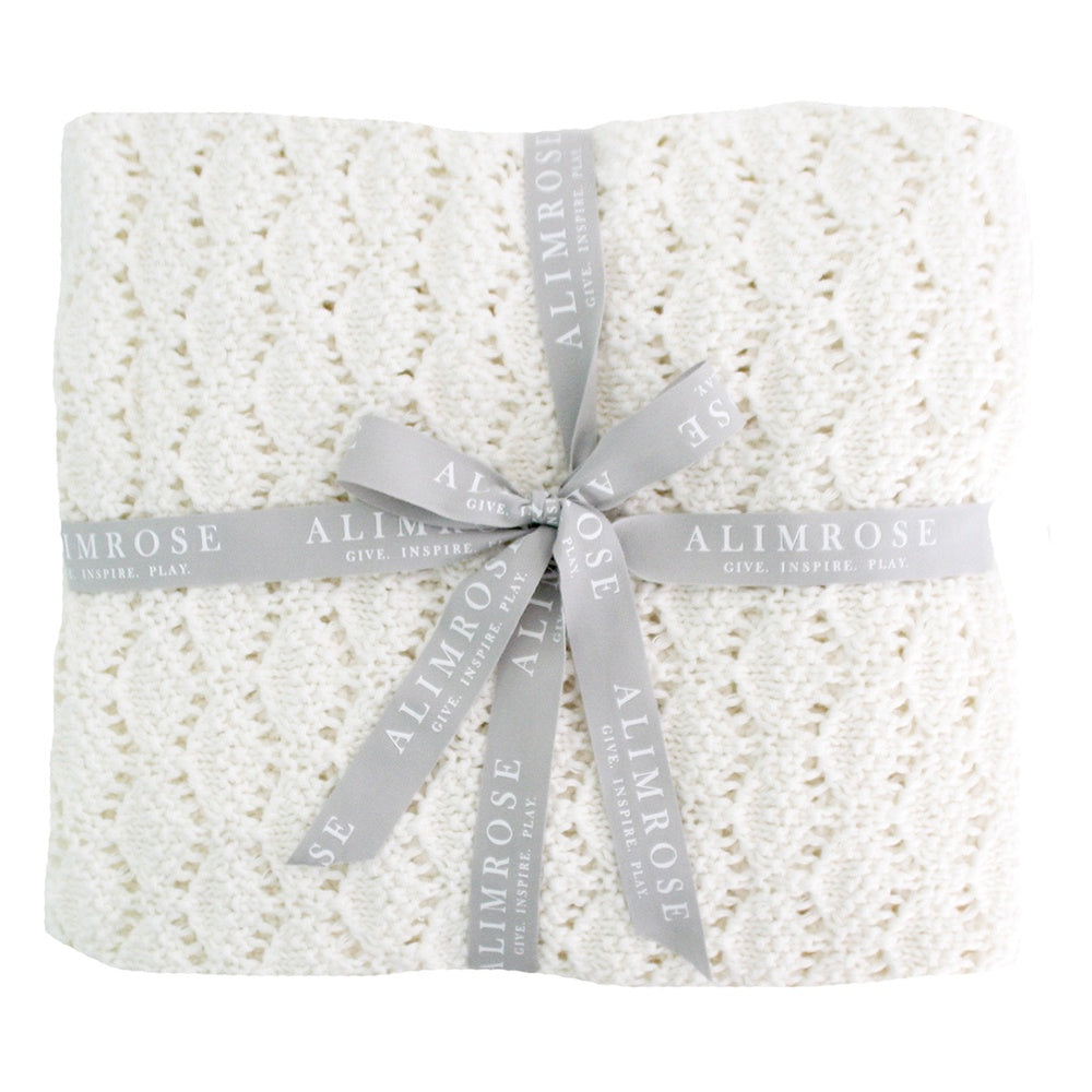 Organic Heritage Knit Baby Blanket - Ivory