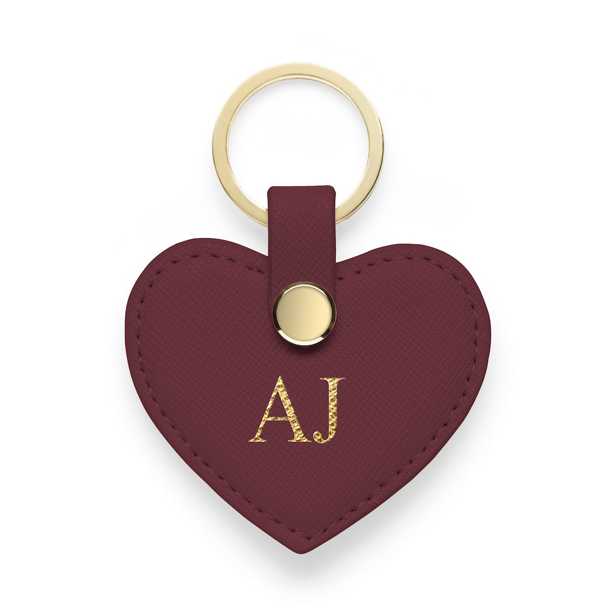 Heart Keyring - Burgandy